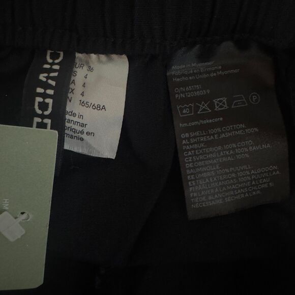 New H&M Divided Canvas Cargo Pants Women's Size 4 - Picture 4 of 7